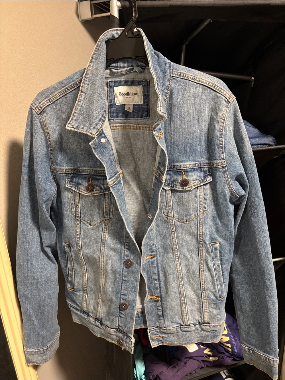 Goodfellow & Co Light Wash Blue Denim Jacket